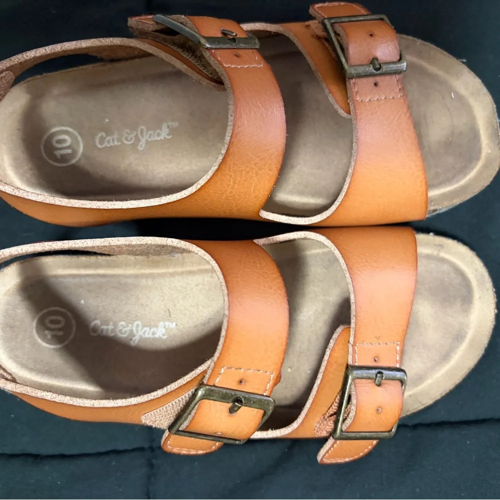 Cat & Jack Kids' Orange Double-Buckle Sandals